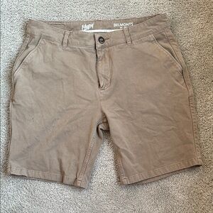 Belmonts Men's Tan Flat Front Shorts